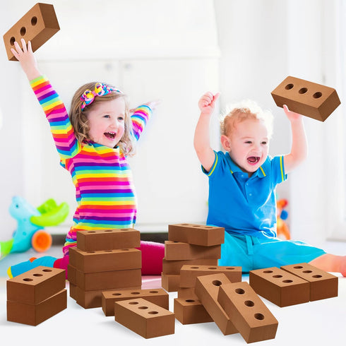 10 8 4 2.4 Deekin Pcs Foam Brick Building Blocks for Kids Thick Blocks Foam Large Fake Brick Construction Toy
