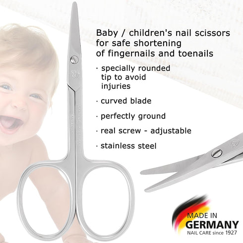 3 (555) Swords Germany - Baby Nail Scissors Safety Scissors with round tips for Children - Babies - toddlers - Infants