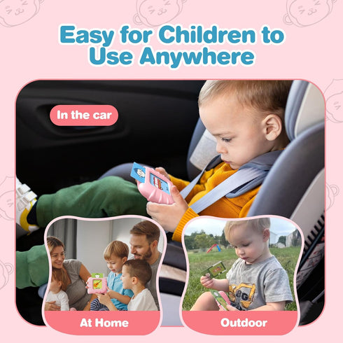 Cards-296 1 2 3 4 Toddler Girls Toys Talking Flash Sight Words, Educational Toys for Year Old, Speech Therapy&Autism