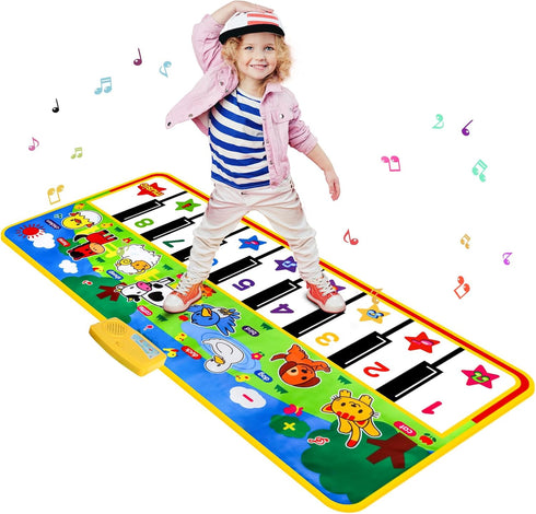 Piano Mat - 53" x 23" Musical Mat 8 Animals Sounds Dance