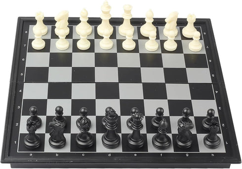 Travel Chess Set - Magnetic Portable Folding Chess Board (Medium / 9.7 Inch)