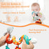 XIXILAND Car Seat Toys for Infants 0-12 Months, Developmental Stroller Toys with Dinosaur, Lion Mirror, Teether