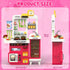 Easface Playset, 68 Playset 1-3 3-5, 32.2IN Kids Kitchen PCS Toddler Kitchen for Toddlers Play Kitchen with Spraying