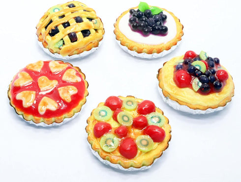 ThaiHonest 5 Mixed Assorted Lovely Pies Dollhouse Miniature Food,Tiny Food