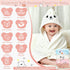 Sublaga 14 Set, 4 32x32 8 2 Pcs Baby Towels, Soft Baby Towel and Washcloths Pcs in Hooded Bath Towel, Pcs Baby