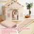 2 4 51" 39" 53" Treestone Doors Kids Play Tent with Padded Mat & Light, Large Tent for Toddler with Windows,Kids