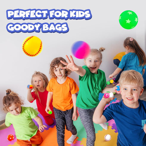 Assorted Bouncy Balls for Kids - Bouncy Toys for Party Favors, Birthdays, Classroom Prizes