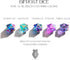 Set Set Iridescent DND Dice with Glowing LED Display Box Sharp Edge Polyhedral Dice with Mesmerizing Finish | Bonus