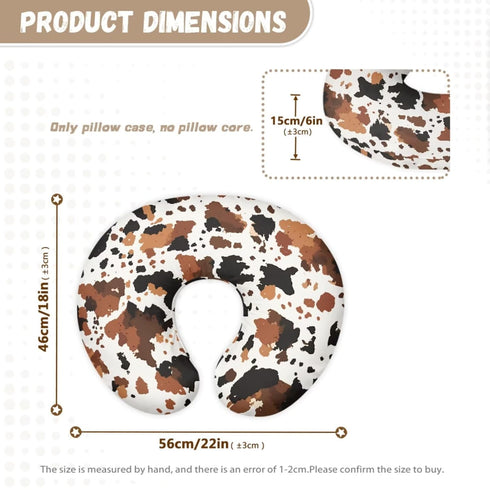 Sarogrorin 2PCS Stylish Cow Print Baby Car Seat Cover Stretchy Carrier Covers for Stroller/Shopping Cart Nursing Pillow