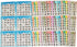 Bingo Paper Game Cards – 6 Card – 20 Bingo Sheets – 50 Books – 20 Colors, Made in USA