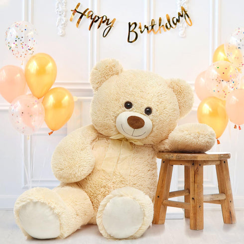 3 36 MorisMos Giant Teddy Bear Stuffed Animal ft, in Large Teddy Bear for Baby Shower Decor, Soft Big Stuffed Animal