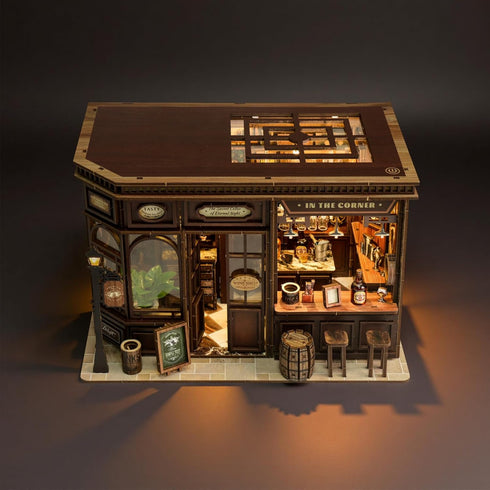 SUNNINO Book Nook Kits for Adults - DIY Miniature Bookshelf Insert with LED Lights, Creative Craft Book Nook Kits