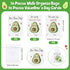 36 Sets Valentine Favors for Kids - Creative Avocado Eraser Fruit Pencil Erasers with Valentine's Day Cards