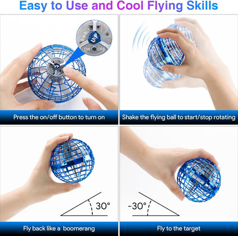 Flying Orb Ball Toys 2024, Soaring Hover Boomerang Spinner Mini Drone for Kids and Adults Outdoor Fly Toy