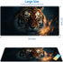 MTG Playmat, 24 x 14 Inches Game Mat for TCG and Card Games, Non-Slip Base with Stitched Edges, Tiger