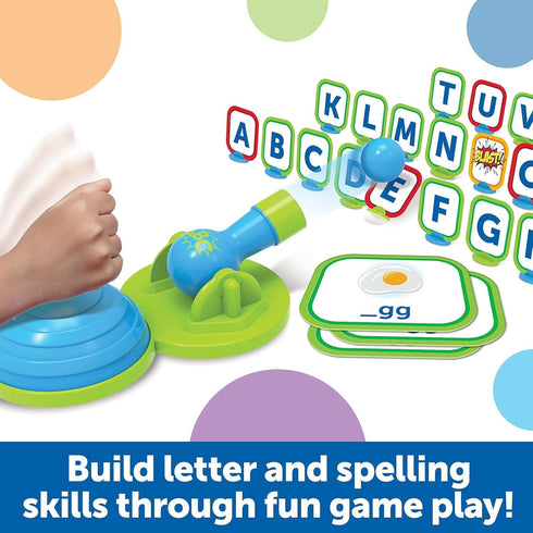 Learning Resources Alphablasters! Letter & Spelling Game - 85 Pieces, Educational Indoor Games for Ages 4+ Toddler