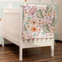 Watercolor Spring Garden Floral Butterflies Baby Blanket for Girls, Colorful Flowers Receiving Blanket 30x40