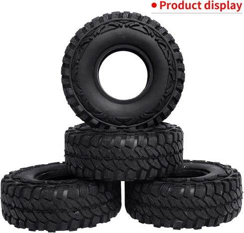 1.9 Crawler Tires with Foam Inserts for Traxxas TRX-4, Axial SCX10 II III, 1/10 RC Rock Crawler Car