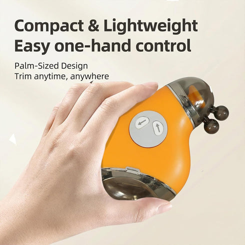 pinkmintcat 2-in-1 Trimmer 3 Electric Nail Clippers & Polisher - Safe Automatic Fingernail & File with LED Light