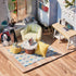 12 8.27 11.69 Inch Flutesan Pcs Miniature Dollhouse Wallpaper and Flooring Peel and Stick Mini DIY Self Adhesive