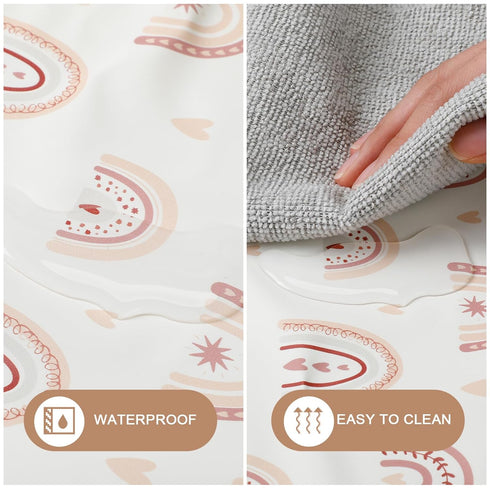 Geelin 3 Pcs PU Baby Diaper Changing Pad, 20 x 28 Inches Foldable Portable Changing Mat, Waterproof Liner for Newborns