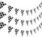 10 Meters Checkered Pennant Banner, Racing Flag Party Decoration for Race Theme Birthday Party