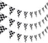 10 Meters Checkered Pennant Banner, Racing Flag Party Decoration for Race Theme Birthday Party