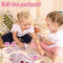 Set 3-6 Set, Lajeje Tea Party for Toddlers & Little Girls Ages Princess Pretend Play Kitchen Toy with Tin Tea Desserts