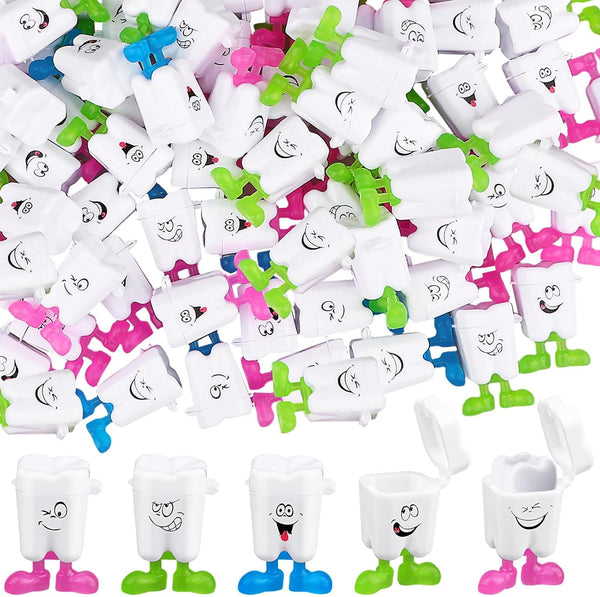 Haomian 100-Piece Tooth Saver Necklaces Tooth Necklace Little Box for Lost Teeth, Milk