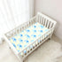 miaozhen 1 Pack 52x28 Cotton Crib Sheets for Baby Boys Girls Soft Comfy Cute Animal Blue Elephants Crib Mattress Sheet