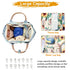 LIMHOO Backpack, Floral Diaper Bag Waterproof Baby Care Bag, Women Travel Baby Nappy Changing Bag (White)