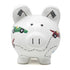 Child to Cherish Ceramic Piggy Bank - Vroom Race Car Design
