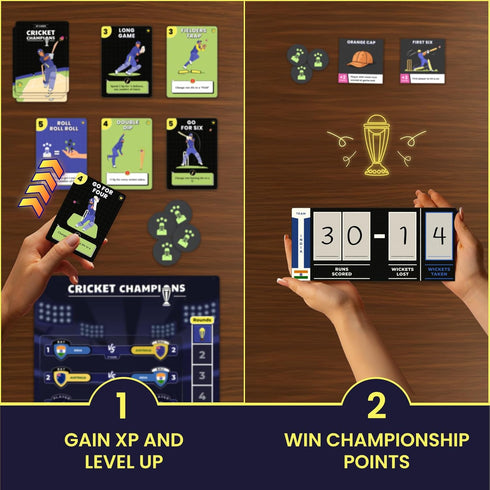 2-5 Cricket Champions Boardgame | Light Strategy Dice Game | Players