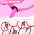 Ankle Skip Ball for Kids, Foldable Skip it with Colorful Flash Wheel, Outside Toys for Girls & Boys Age 5-10 (Pink)