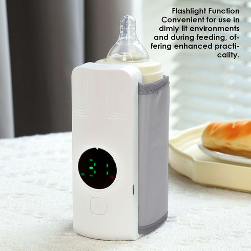 TARSHYRY 5 Settings 3.25 Inch Milk Bottle Warmer Rechargeable Fast Heating Portable Travel Easy Baby Bottle