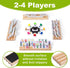 Set 4 12 91 Mexican Train Dominoes with Wooden Trays - Double Dominoes Game with Number Tiles, Portable Carrying Case