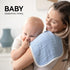 Synrroe Muslin Burp Cloths - Large 20 by 10 Inches, 100% Cotton, Extra Absorbent and Soft, 4 Pack Blue