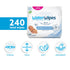 3-In-1 99.9% 240 Count (4 Packs) WaterWipes Sensitive+ Newborn & Baby Wipes, Cleans, Cares, Protects, Water, Unscented