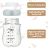 5.4oz 4 Pack yanyoyo Glass Breastmilk Storage Bottles, Wide Neck Breast Milk Containers, BPA-Free, Lead-Free, Fits