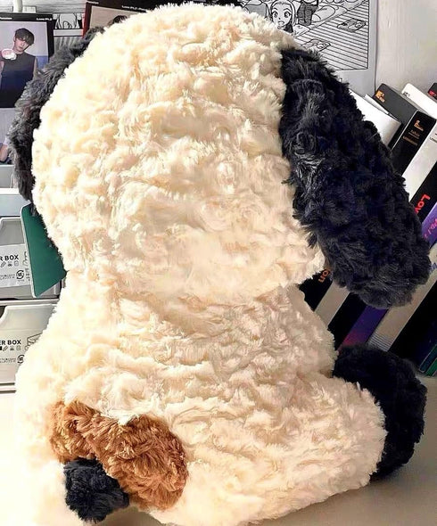 11.8 Inch Fuzzy Large Puppy Stuffed Animal, Adventure Puppy Pillow Toy, Brave Boy's and Girl's Room Decor
