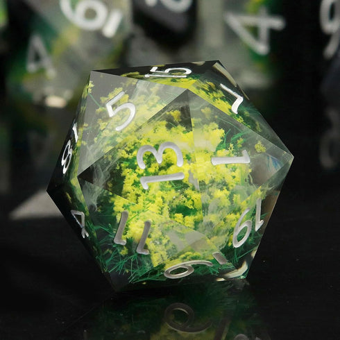 Haxtec DND Dice Set Sharp Edge Resin Dice Set with Dice Case, Flower D and D Dice, Polyhedral D&D Dice Set for Dungeons and Dragons TTRPGs DND Gift