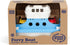 Blue/White Green Toys Ferry Boat with Mini Cars Bathtub Toy, Standard