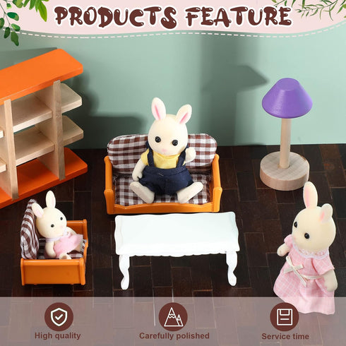 200 Pcs Miniature Dollhouse Flooring, 1:12 Scale Wooden Floor Boards for Model Decor (Brown)