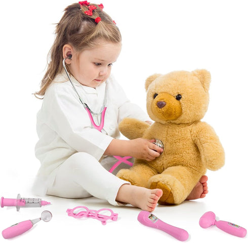 Kids Doctor Kit, 8 Pieces Playset with Medical Storage Bag & Real Stethoscope for Boys Girls Aged 3-6