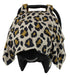 Dear Baby Gear Deluxe Car Seat Canopy in Gold Leopard Print, 40 x 30 Inches, Custom Print Lightweight Double Layer