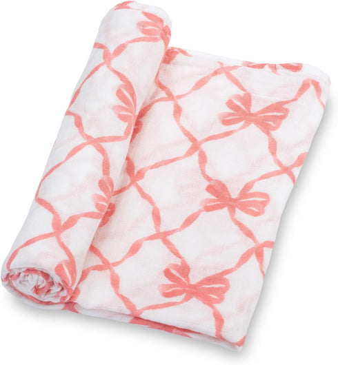 100% 47 47 Inches 2 Pack) LollyBanks Baby Blanket, Cotton Muslin Swaddle Blankets for Girls, Large x Newborn Blanket