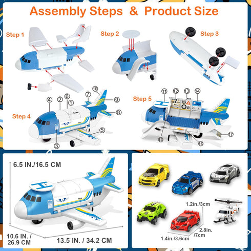 Airplane Toy for 3 Years Old, Aeroplane Toys for Boys Age 4-7, Birthday Gift for 2-5 Years Old