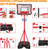 Meland Kids Basketball Hoop, Adjustable Height 3.4ft-6.2ft, Indoor Outdoor Basketball Goal for Boys 3-8