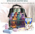 FZQVSLCM Backpack Mummy Backpacks Daypack Diaper Bag for Women Large Capacity Nappy Bag Colorful Glass Bottle Casual