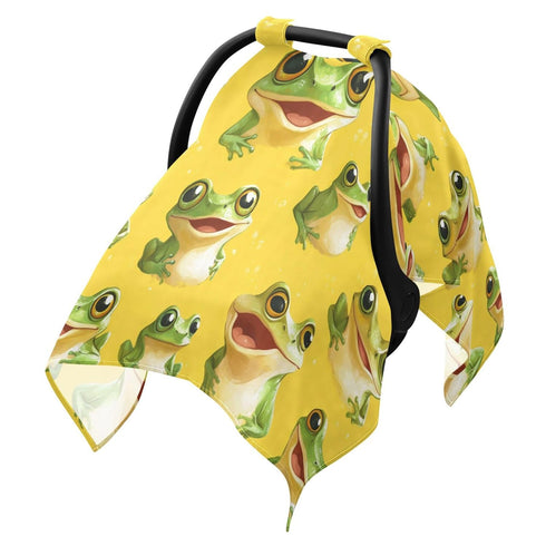 Mazeann Frog Funny Cartoon Car Seat Cover Baby Breathable Soft Infant Carseat Covers